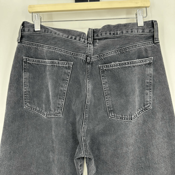 AGOLDE Criss Cross Straight in Shambles Frayed Raw Hem High Rise Jeans Size 31 - Picture 10 of 14